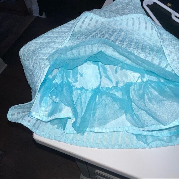 4/$25 G-Cutee Baby Blue Sleeveless Textured Dress -‎ Size 0-3 months - Picture 3 of 5